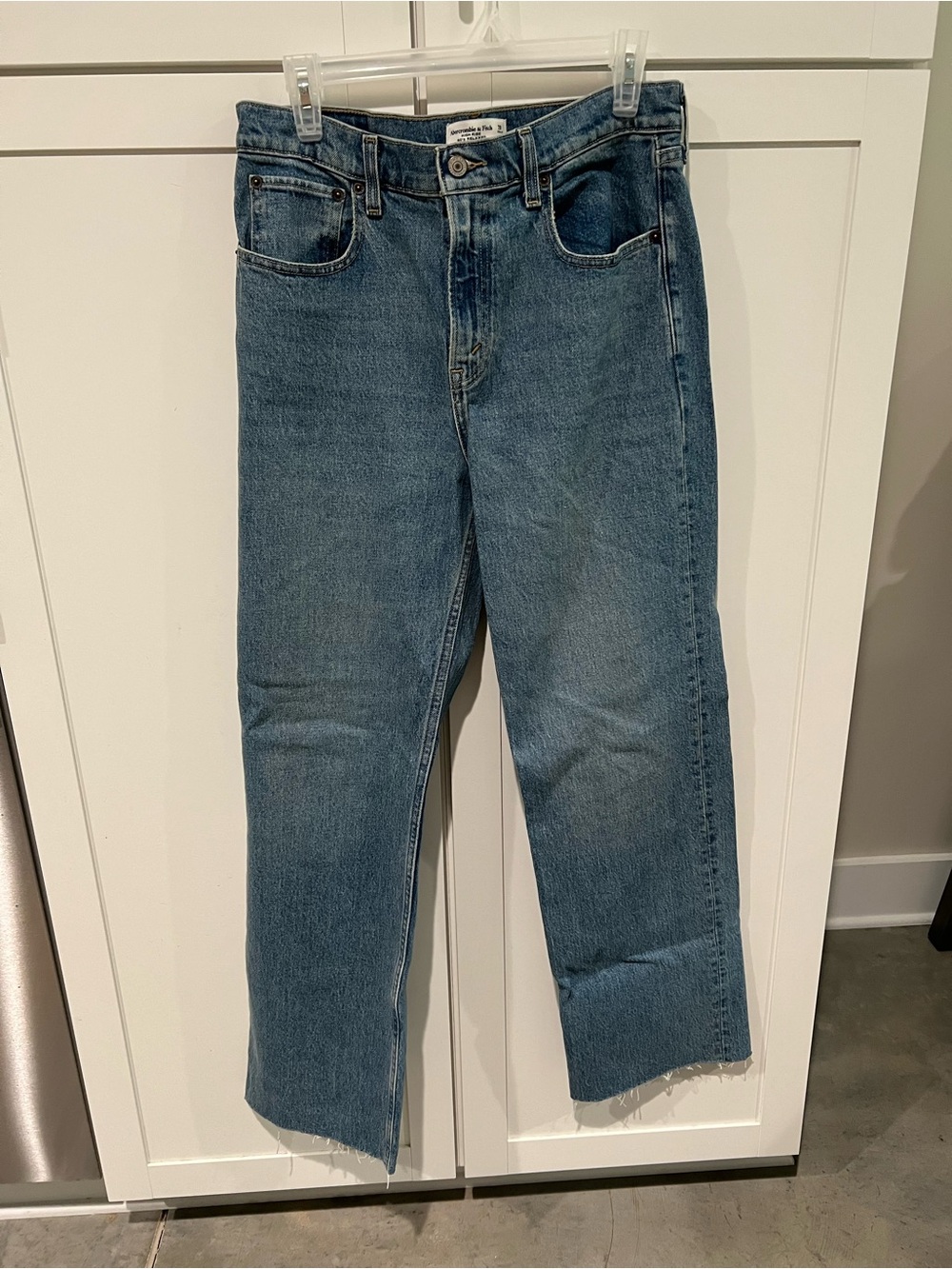 Abercrombie & Fitch Light Blue High-Rise Relaxed Jeans